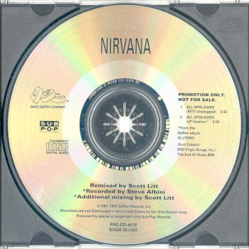 Nirvana All Apologies - cover