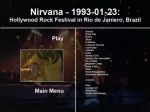 Nirvana Praça da Apoteose #1 - DVD menu