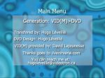 Nirvana Auditorium de Verdun - DVD menu