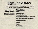 Nirvana MTV Unplugged uncut - DVD menu